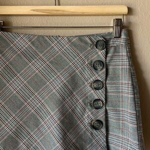 ANTI BLUE BY BLUESPICE Plaid Button Skort